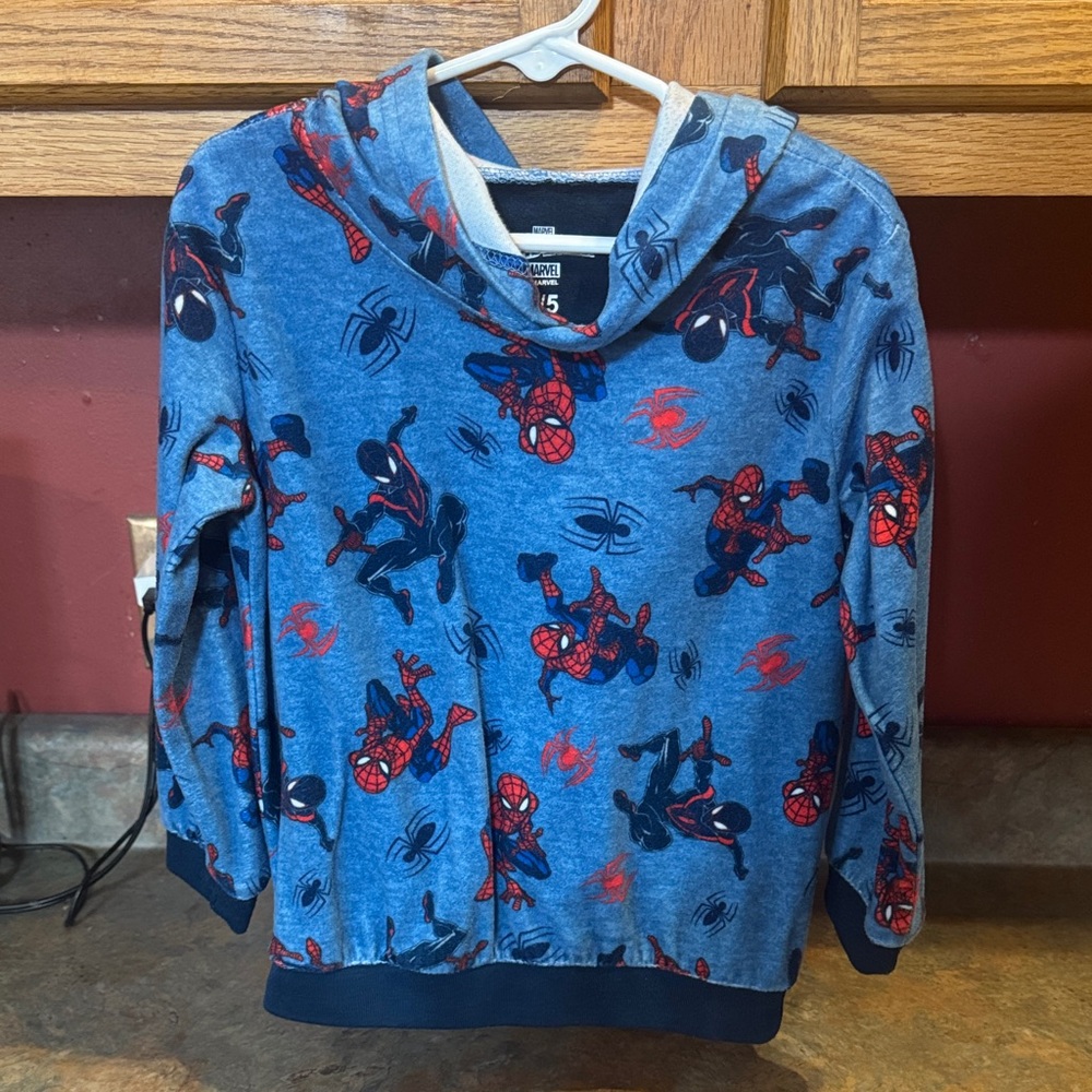 10/$10 Marvel Spider-Man Patterned Blue Sweatshirt
